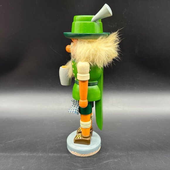 Vintage Ver Hodrewa Rosenthal Wood Nutcracker Oktoberfest Germany Green Pub Beer - Picture 2 of 14